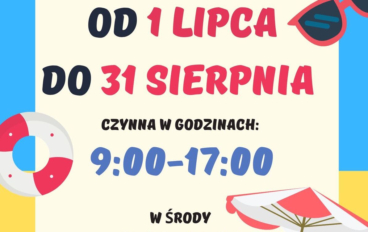 Zdjęcie do Wakacyjne godziny pracy biblioteki TAMA